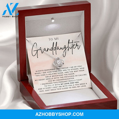 To My Granddaughter Gift Silver Necklace