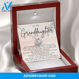 To My Granddaughter Gift Silver Necklace