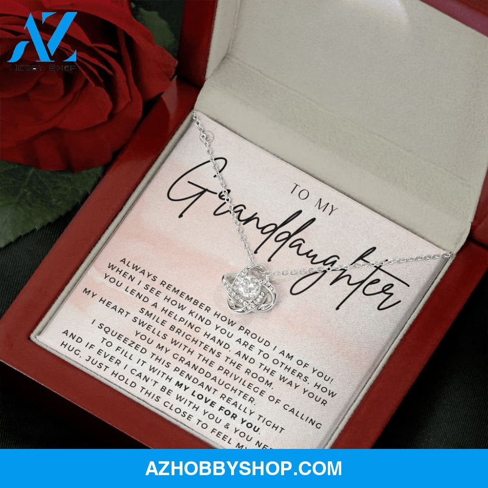 To My Granddaughter Gift Silver Necklace
