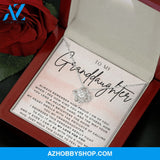 To My Granddaughter Gift Silver Necklace