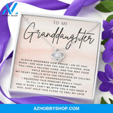 To My Granddaughter Gift Silver Necklace