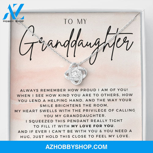 To My Granddaughter Gift Silver Necklace