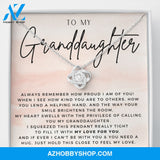 To My Granddaughter Gift Silver Necklace