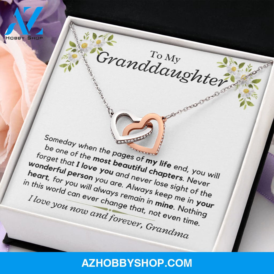 To My Granddaughter, Love Grandma - Necklace Gift Set