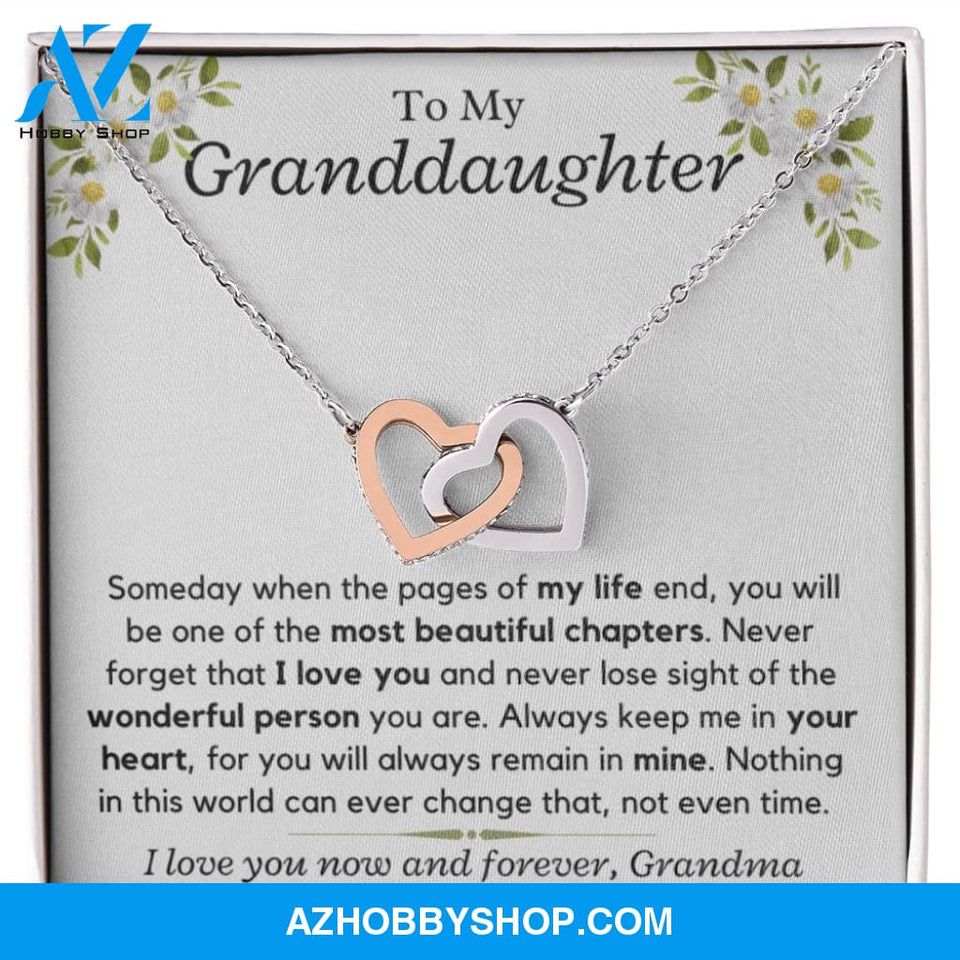 To My Granddaughter, Love Grandma - Necklace Gift Set
