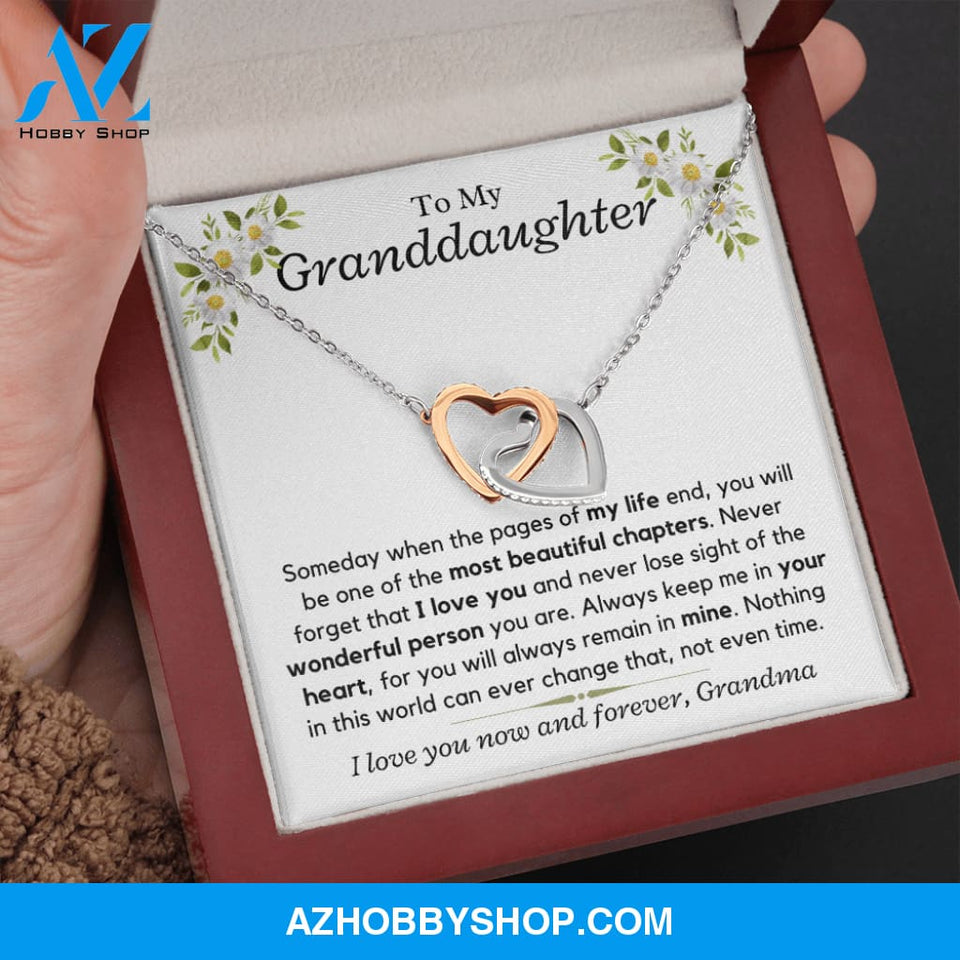 To My Granddaughter, Love Grandma - Necklace Gift Set