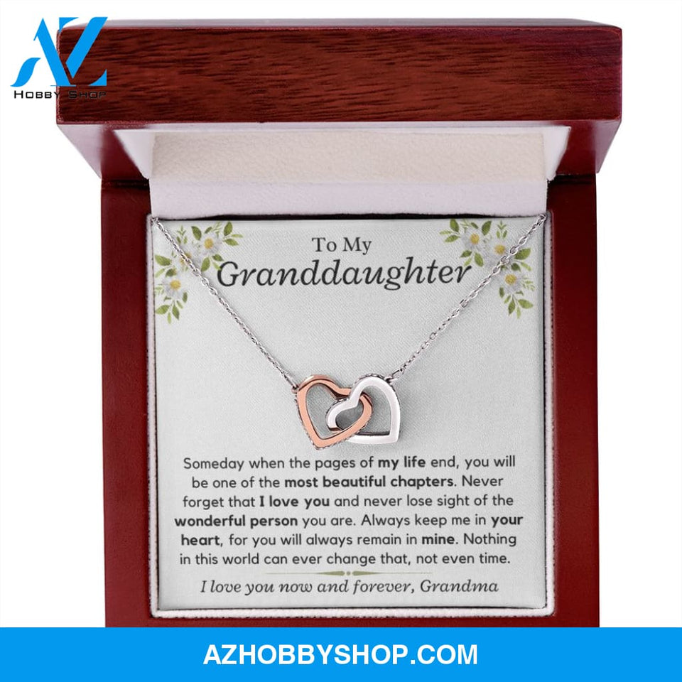 To My Granddaughter, Love Grandma - Necklace Gift Set