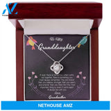 To My Granddaughter Love Knot Necklace
