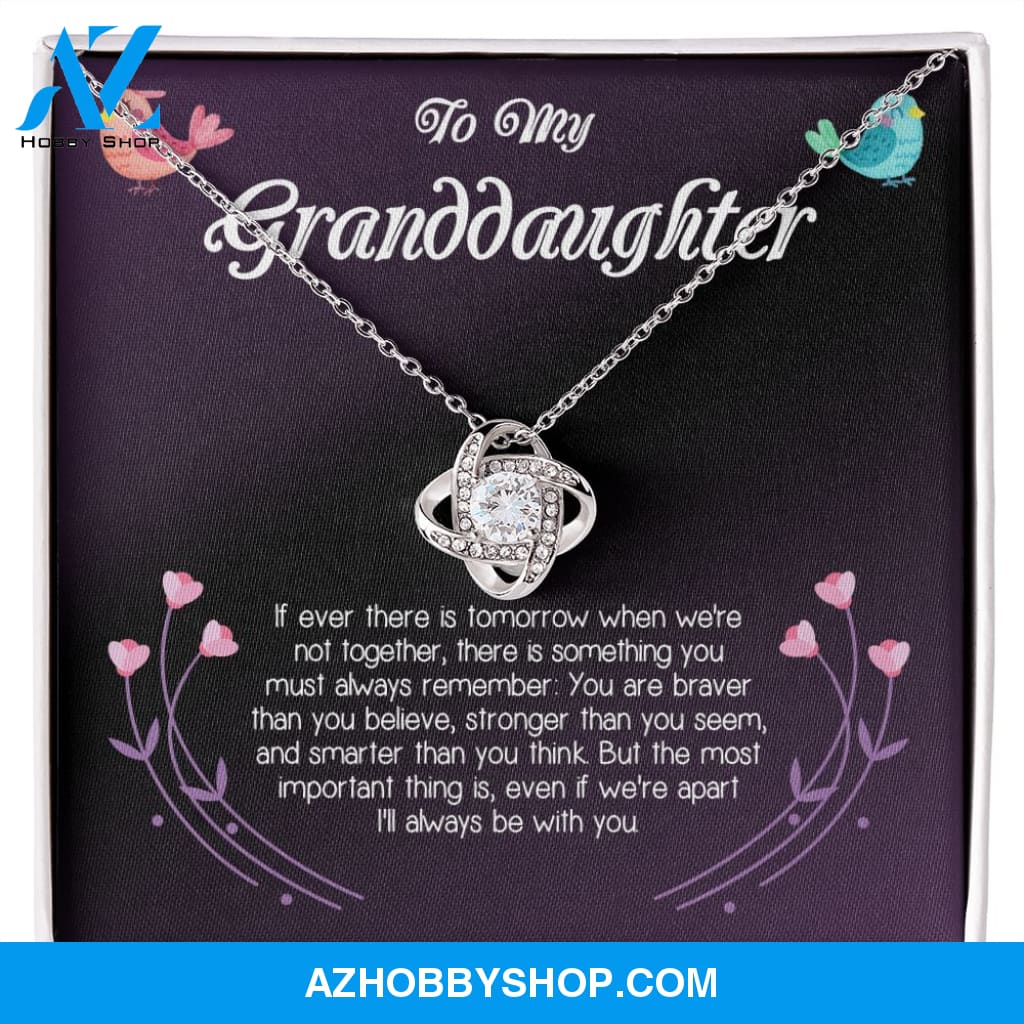 To My Granddaughter Love Knot Necklace