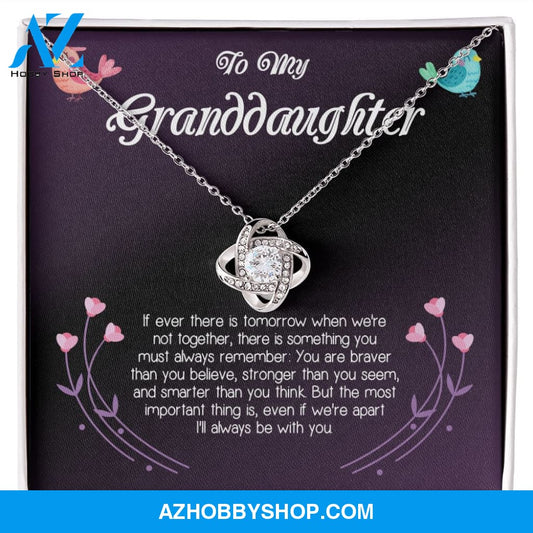 To My Granddaughter Love Knot Necklace