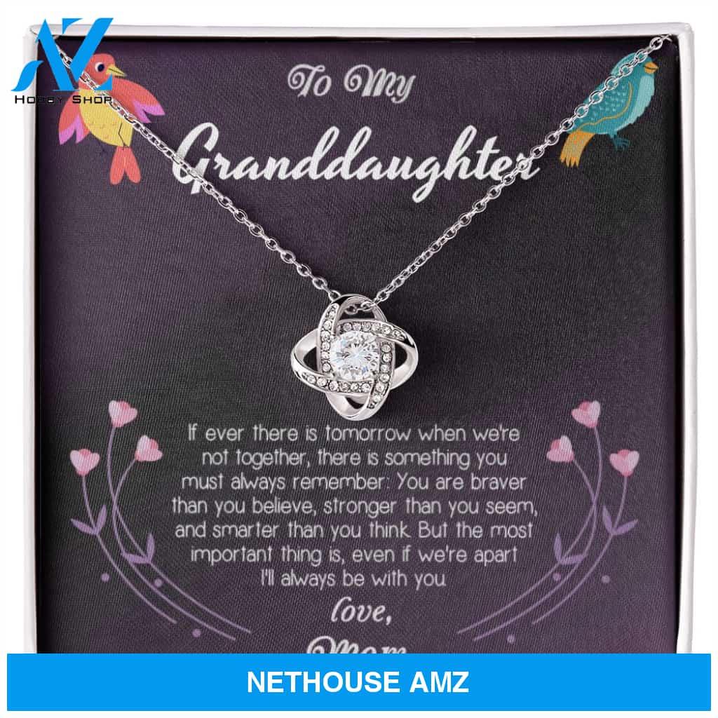 To My Granddaughter Love Knot Necklace