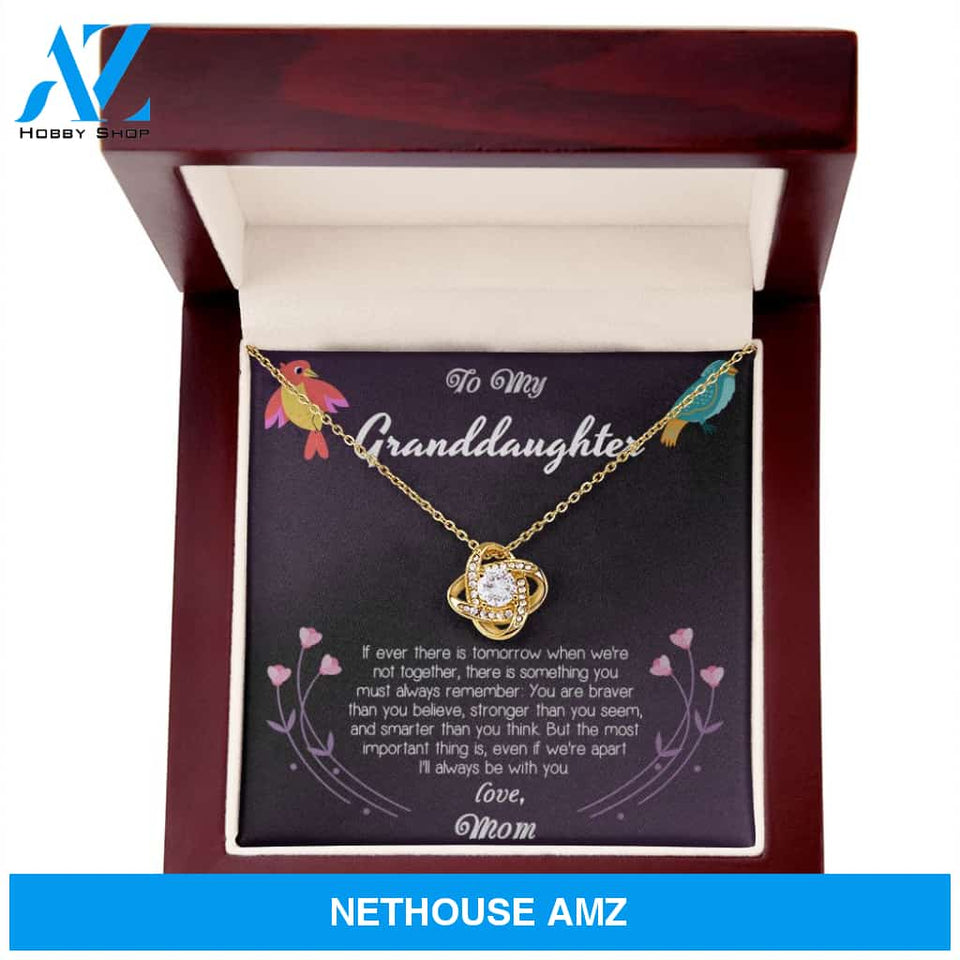 To My Granddaughter Love Knot Necklace