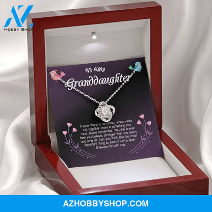 To My Granddaughter Love Knot Necklace