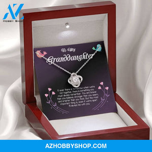 To My Granddaughter Love Knot Necklace