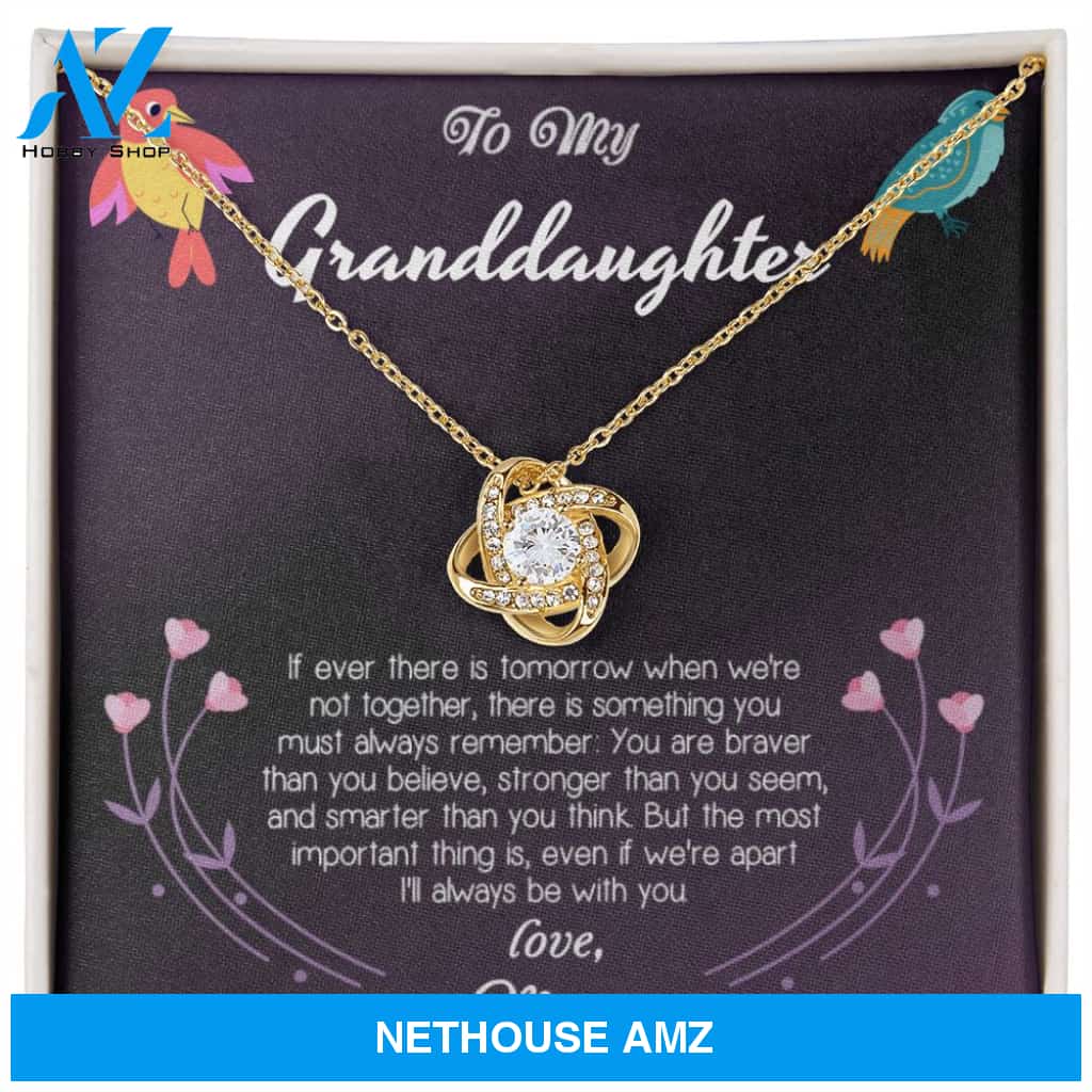 To My Granddaughter Love Knot Necklace