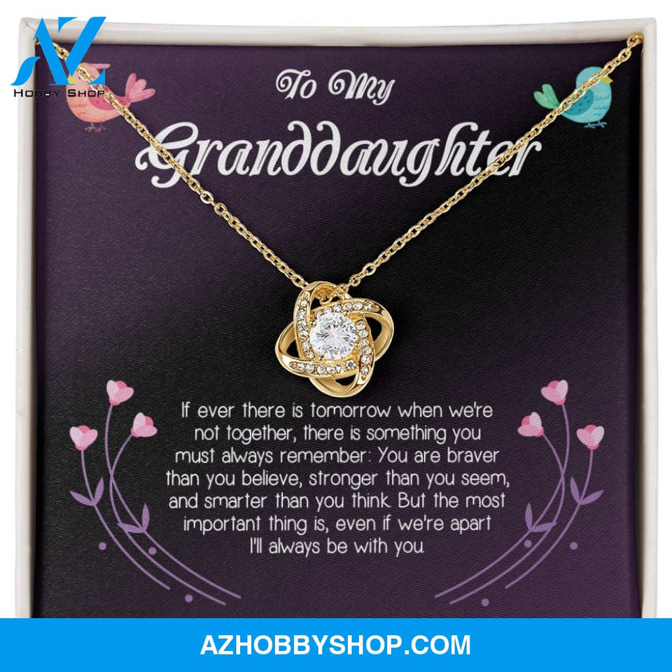 To My Granddaughter Love Knot Necklace