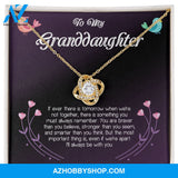 To My Granddaughter Love Knot Necklace