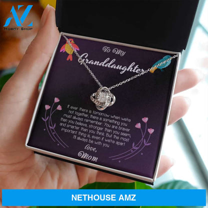 To My Granddaughter Love Knot Necklace