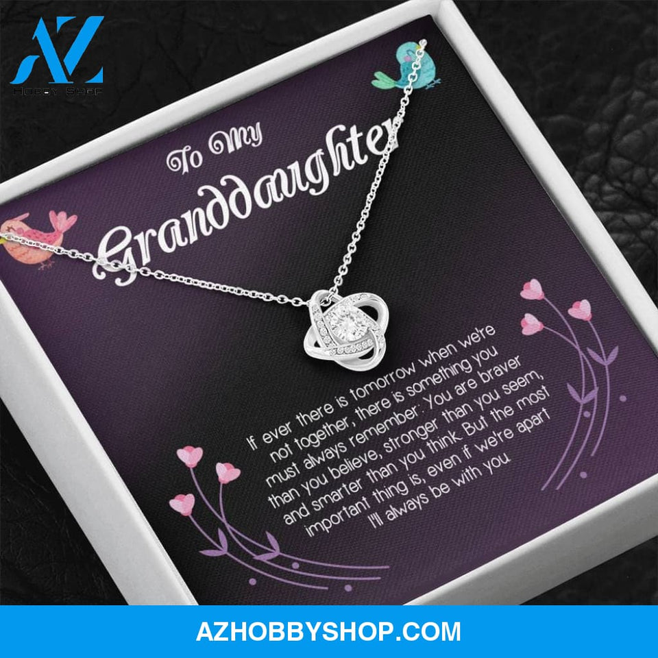To My Granddaughter Love Knot Necklace