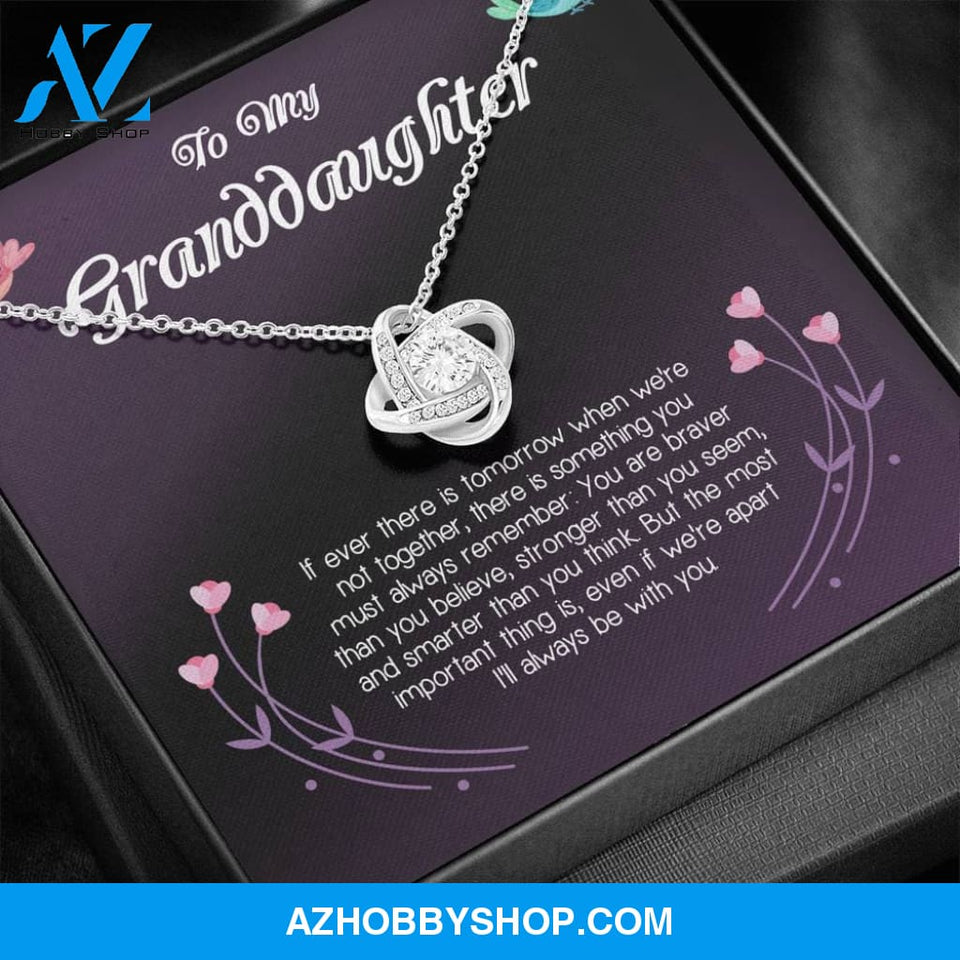 To My Granddaughter Love Knot Necklace