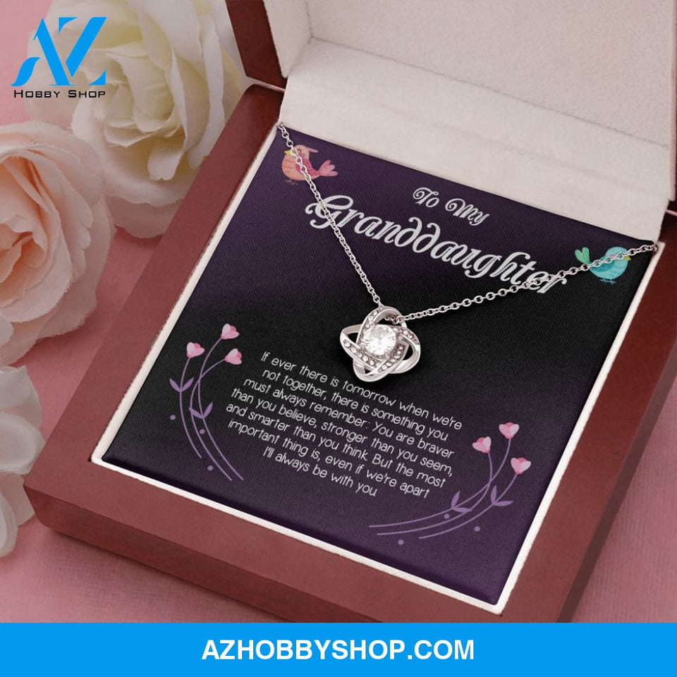 To My Granddaughter Love Knot Necklace