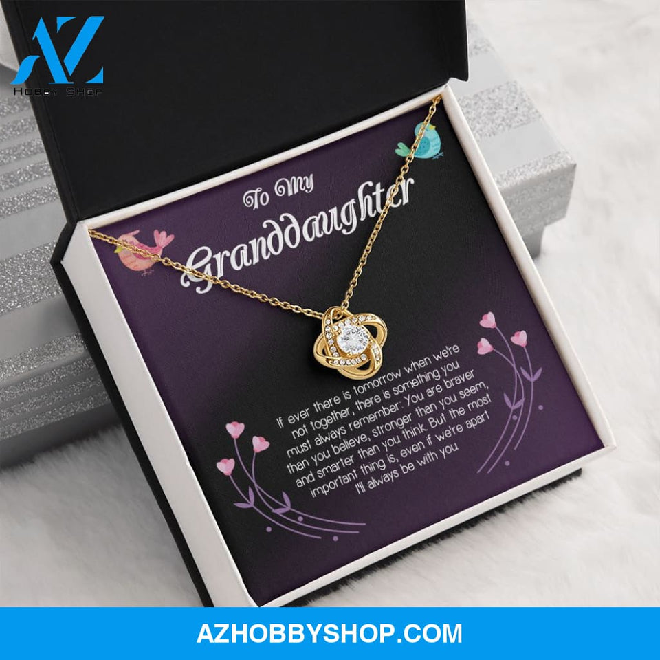 To My Granddaughter Love Knot Necklace