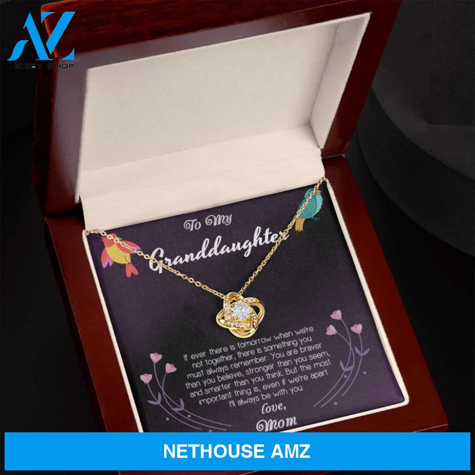To My Granddaughter Love Knot Necklace