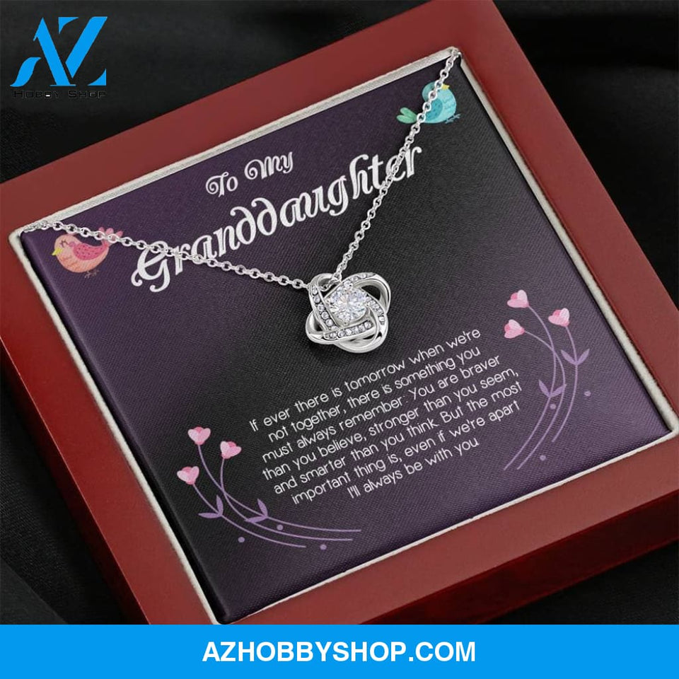 To My Granddaughter Love Knot Necklace