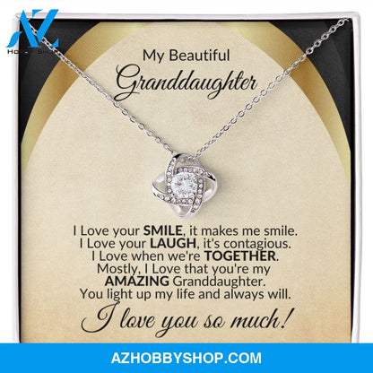 To My Granddaughter Necklace, You Light up My Life