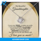 To My Granddaughter Necklace, You Light up My Life