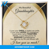 To My Granddaughter Necklace, You Light up My Life
