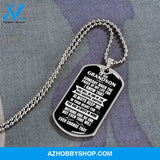 To my Grandson - Someday when the pages of my life end... - Military Chain (Silver or Gold) BLACK