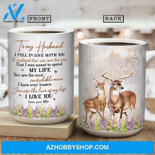 To my Husband, Dear couple, Flowerbed, You are the love of my life - Couple AOP Mug