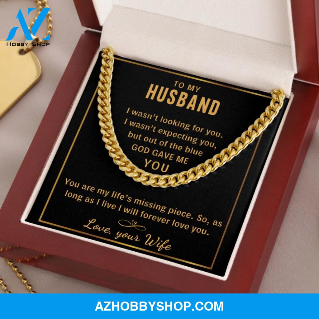 To My Husband, God Gave Me You - Cuban Link Chain