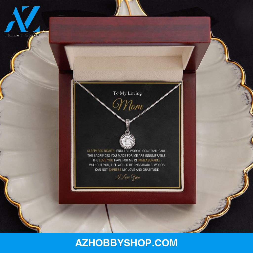To My Loving Mom - Love And Gratitude - Eternal Hope Silver Necklace