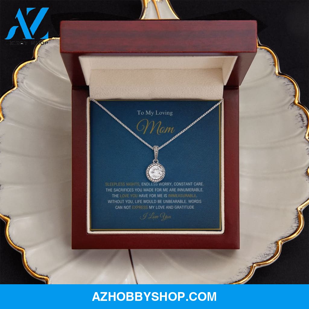 To My Loving Mom - Love And Gratitude - Eternal Hope Silver Necklace