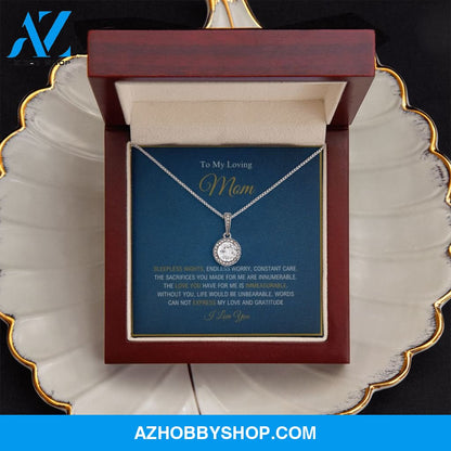 To My Loving Mom - Love And Gratitude - Eternal Hope Silver Necklace