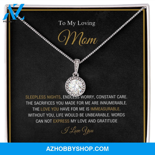 To My Loving Mom - Love And Gratitude - Eternal Hope Silver Necklace