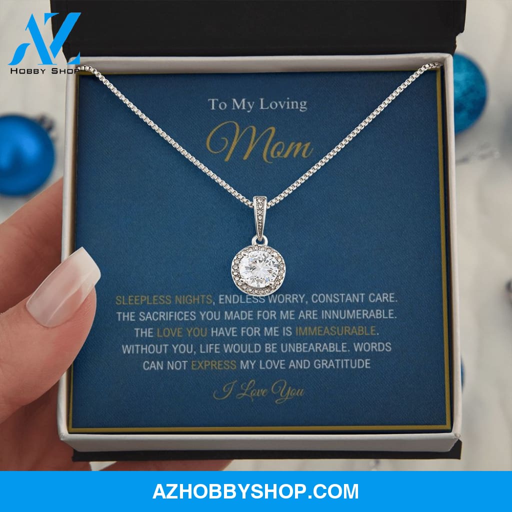 To My Loving Mom - Love And Gratitude - Eternal Hope Silver Necklace