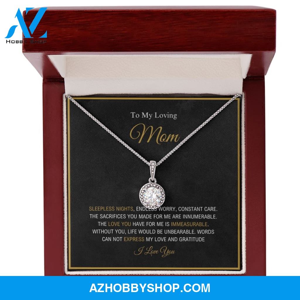 To My Loving Mom - Love And Gratitude - Eternal Hope Silver Necklace