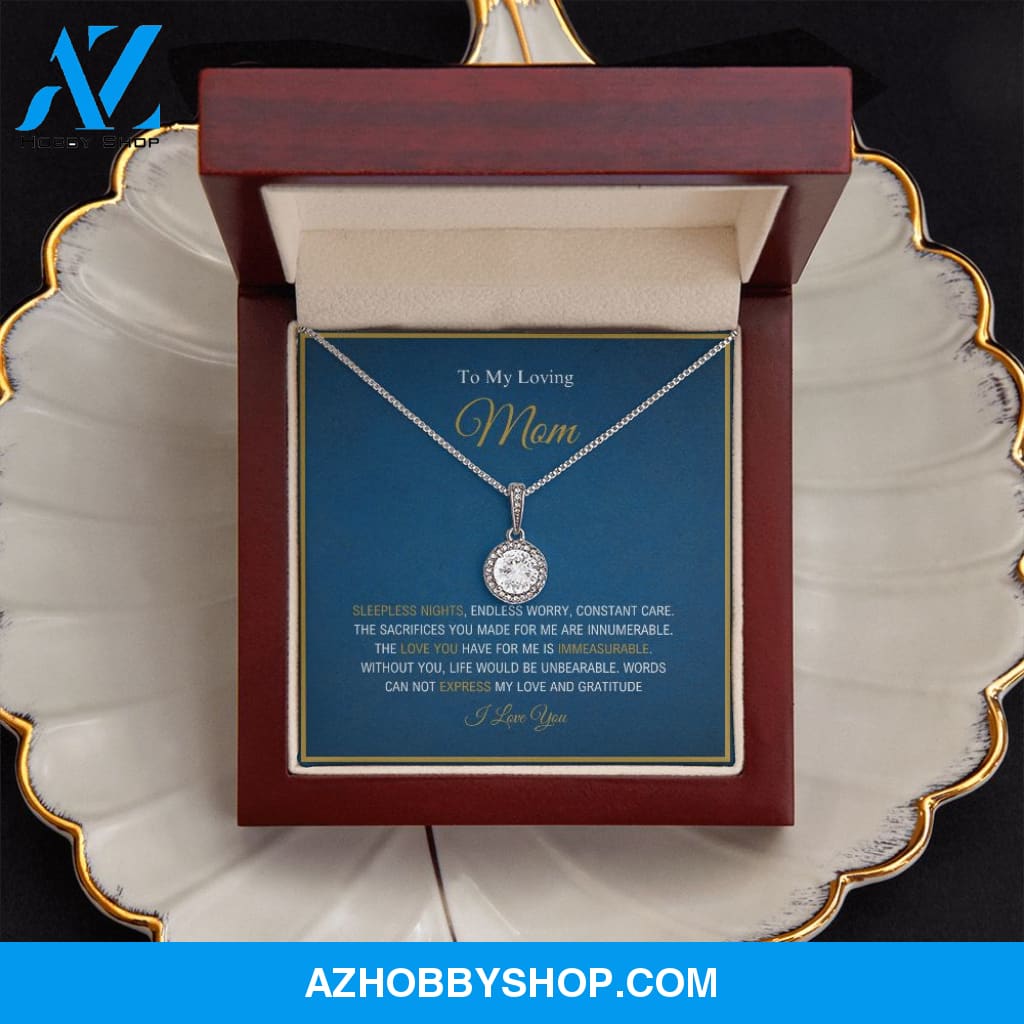 To My Loving Mom - Love And Gratitude - Eternal Hope Silver Necklace