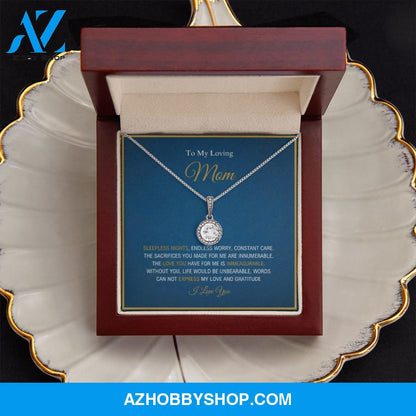 To My Loving Mom - Love And Gratitude - Eternal Hope Silver Necklace