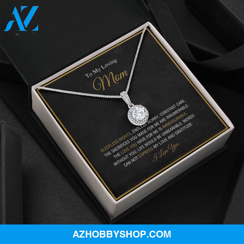 To My Loving Mom - Love And Gratitude - Eternal Hope Silver Necklace
