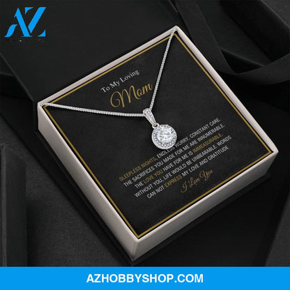 To My Loving Mom - Love And Gratitude - Eternal Hope Silver Necklace