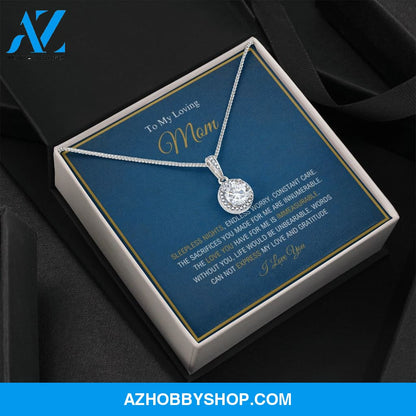 To My Loving Mom - Love And Gratitude - Eternal Hope Silver Necklace