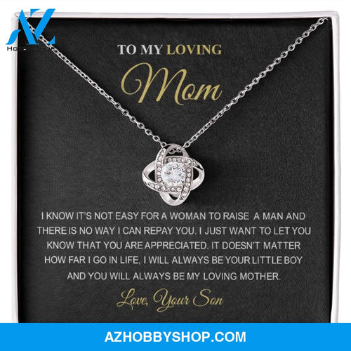 To My Loving Mom | You Are The World | Love Knot Necklace