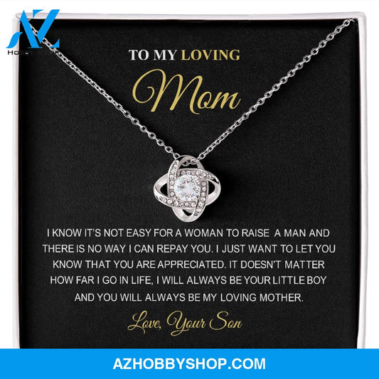 To My Loving Mom | You Are The World | Love Knot Necklace