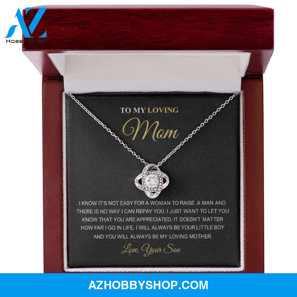 To My Loving Mom | You Are The World | Love Knot Necklace