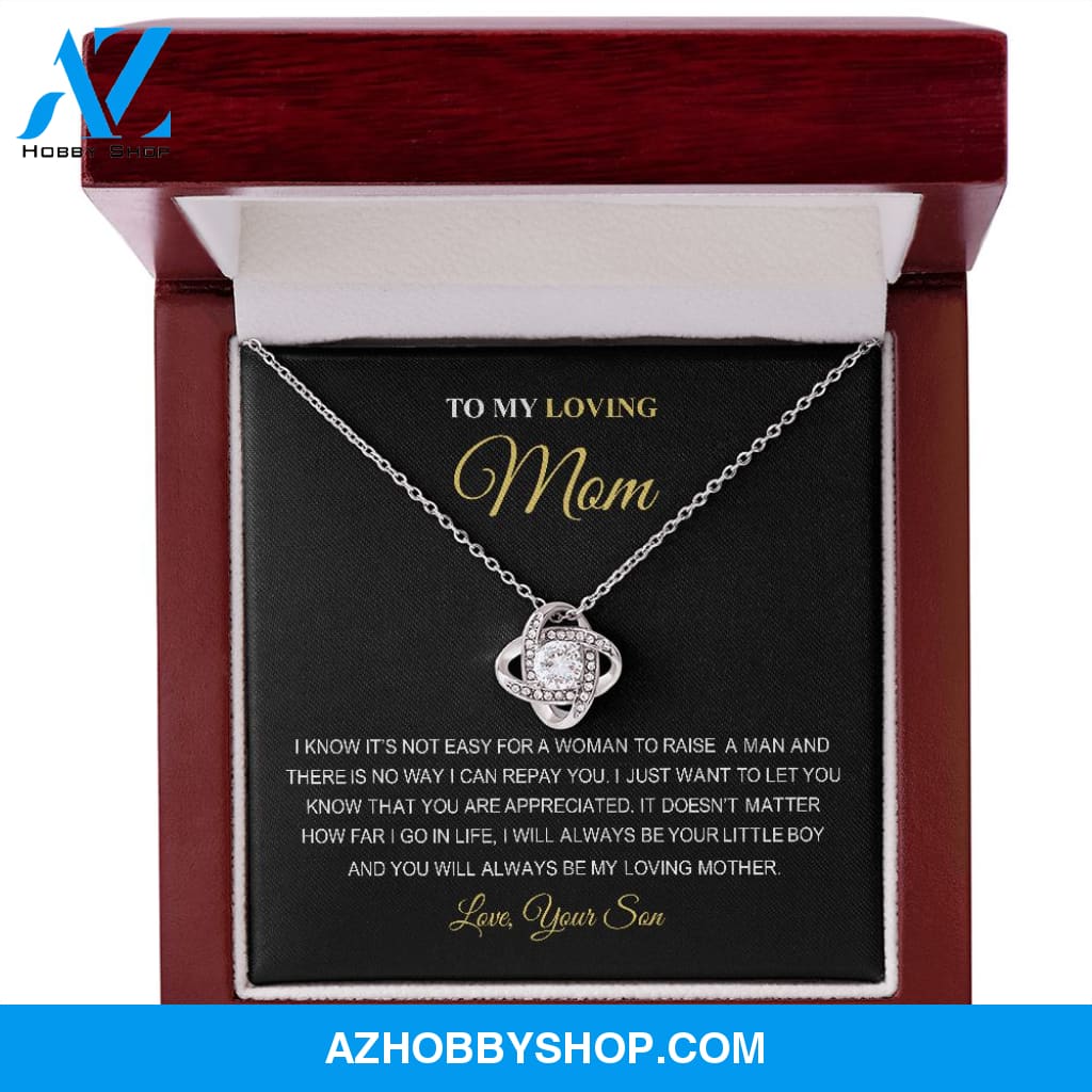To My Loving Mom | You Are The World | Love Knot Necklace