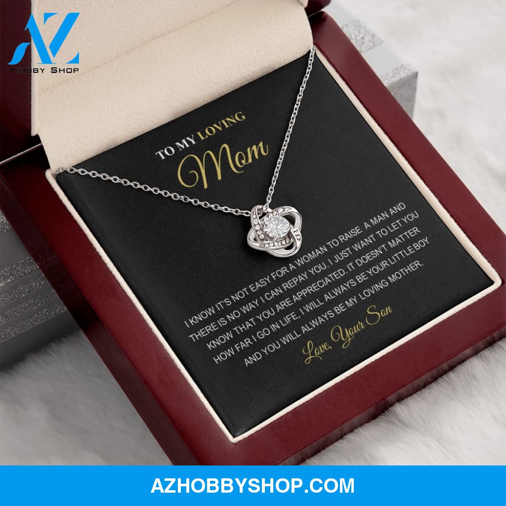 To My Loving Mom | You Are The World | Love Knot Necklace